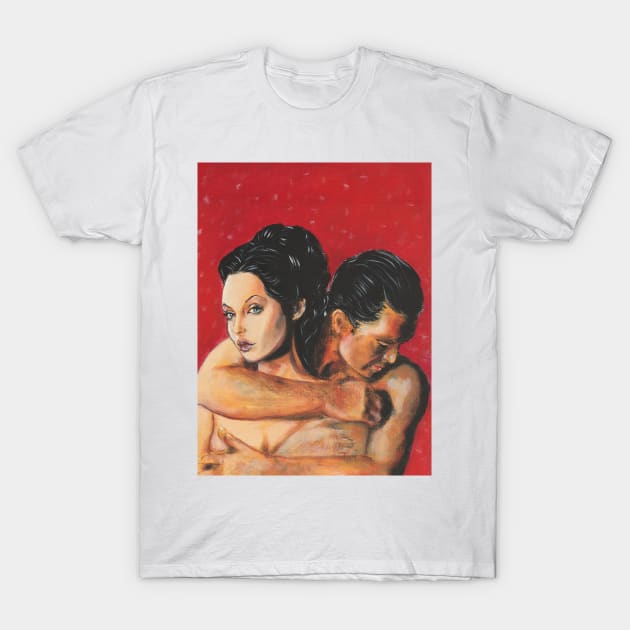 Angelina Jolie, Antonio Banderas T-Shirt by Svetlana Pelin